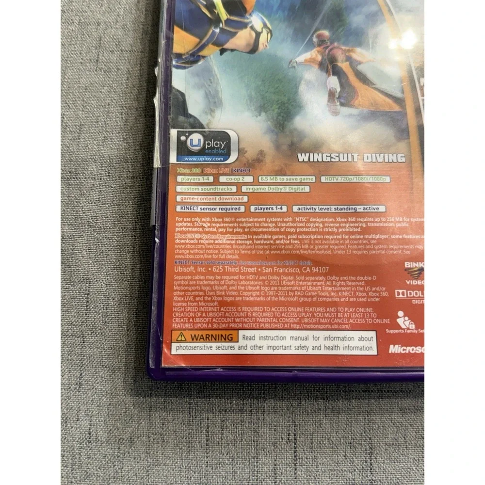 Motionsports Adrenaline - Xbox 360 Kinect Game 2011 Rated E With Manual